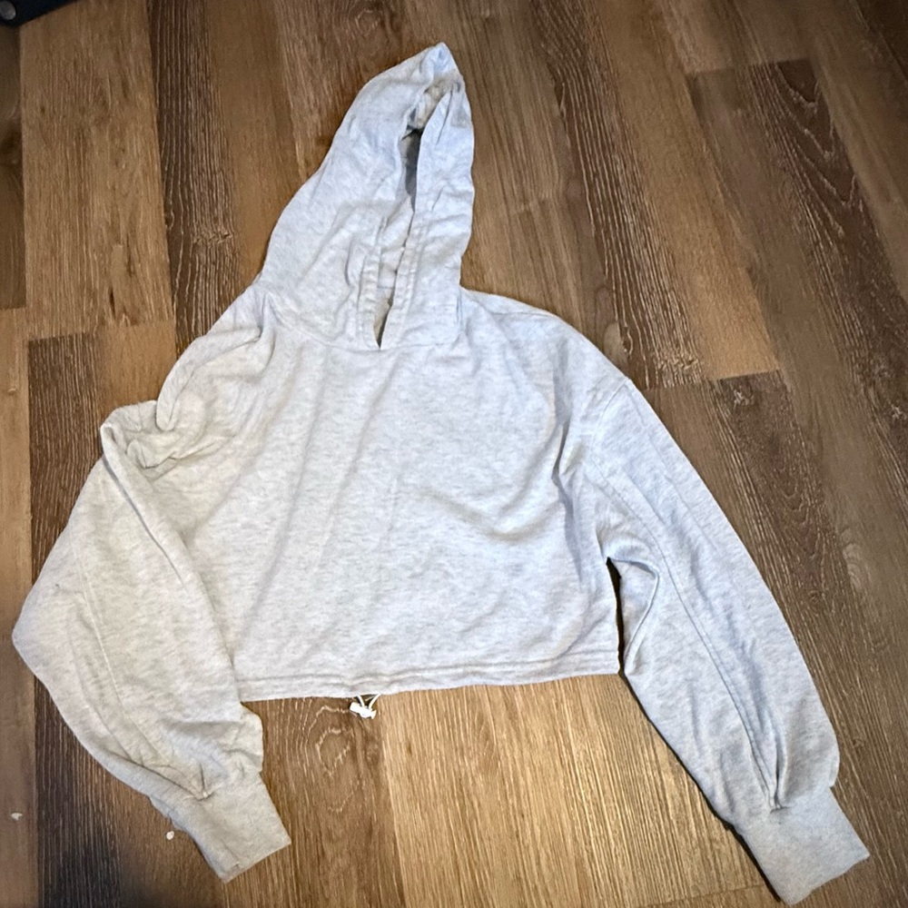 Garage Light Gray Women's Cropped Hoodie